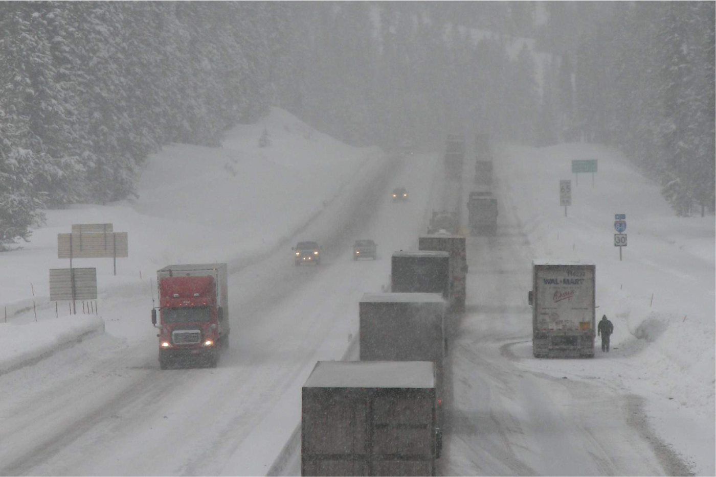 Winter Driving scene